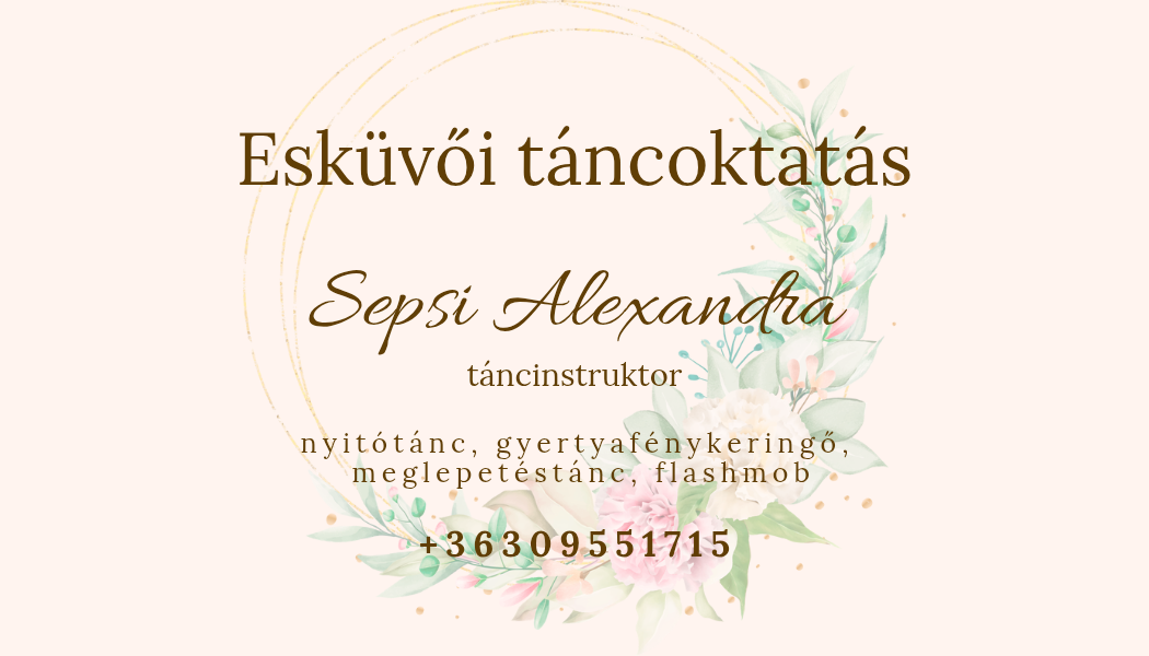 Sepsi Alexandra esküvői táncoktató