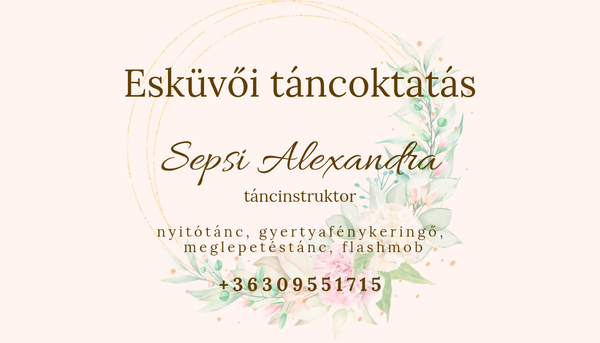 Sepsi Alexandra esküvői táncoktató